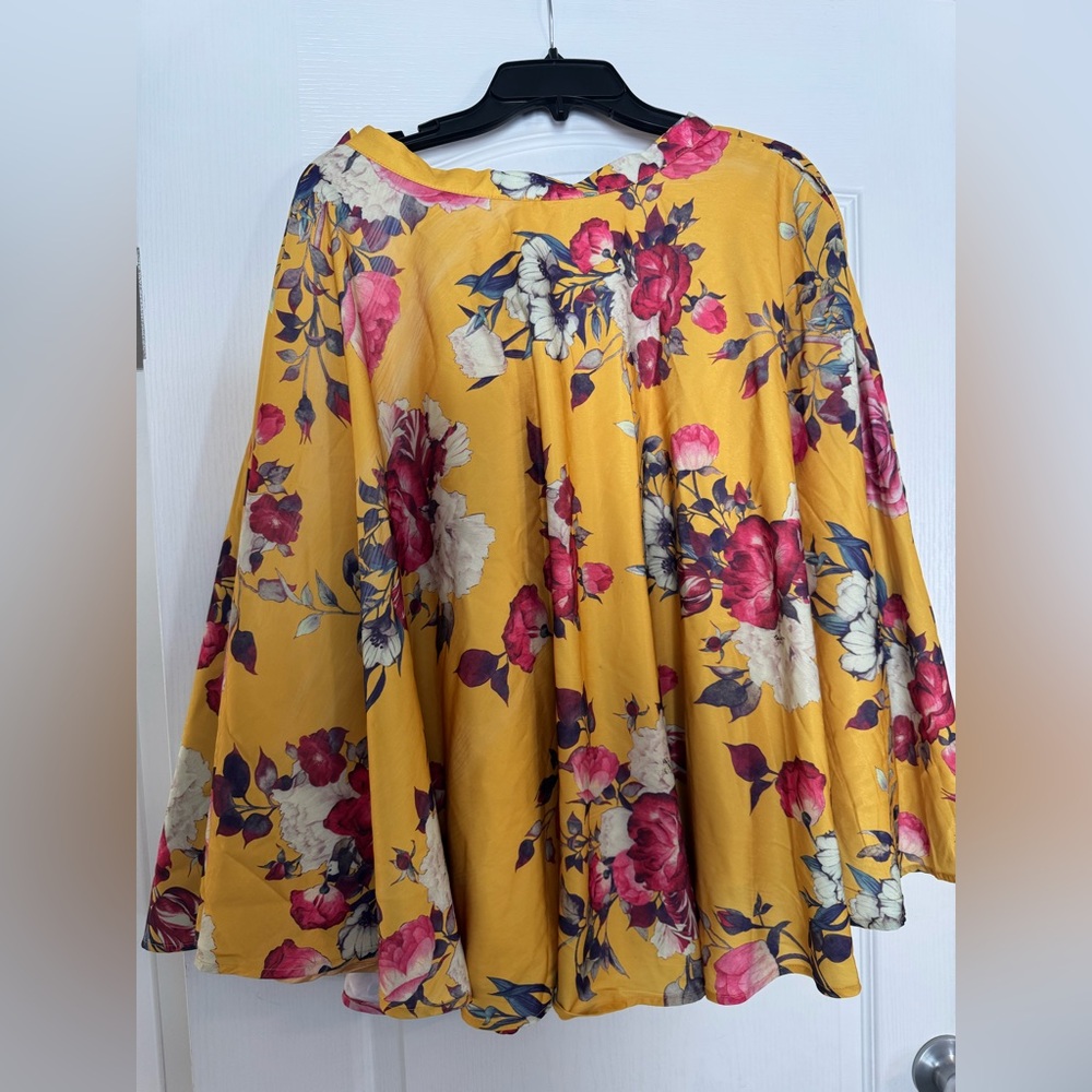 ModCloth Myrtlewood small a-line floral swing skirt